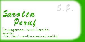 sarolta peruf business card